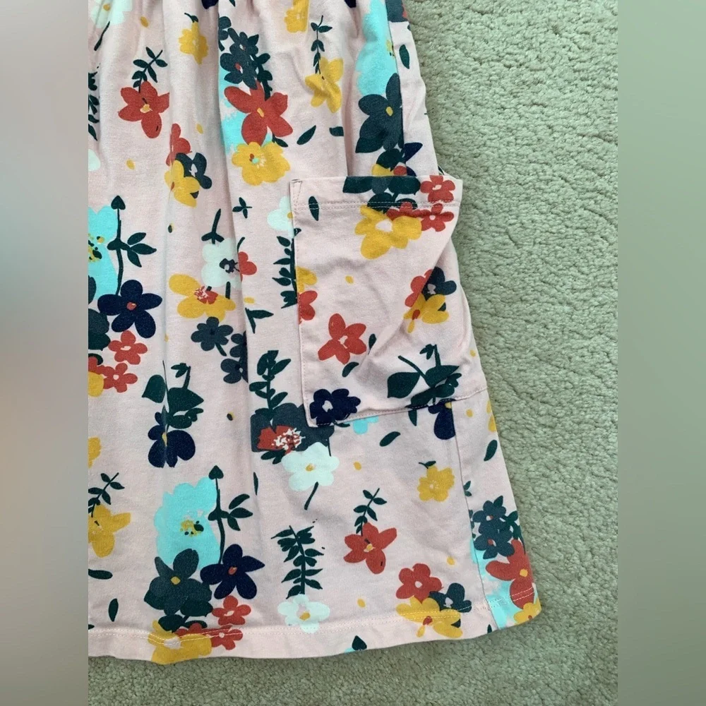 Hanna Andersson Size 140, 10, Floral Pink Pocket Dress